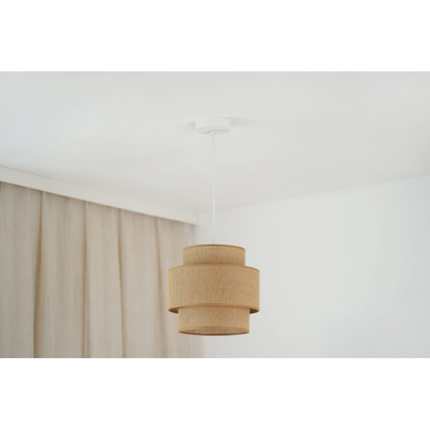 Brilagi - Lustra ar auklu SPACE YUTE 1xE27/15W/230V d. 25 cm bēša/balta