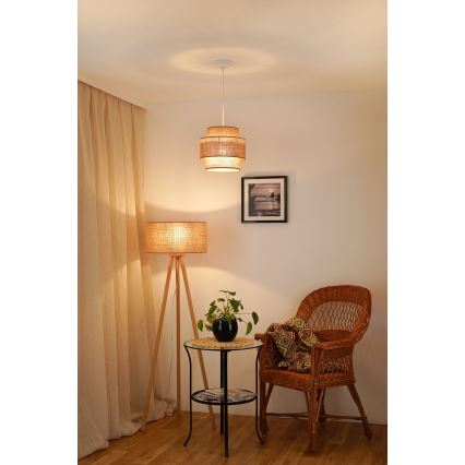 Brilagi - Lustra ar auklu SPACE YUTE 1xE27/15W/230V d. 25 cm bēša/balta