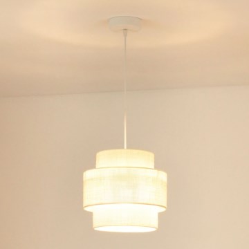 Brilagi - Lustra ar auklu SPACE YUTE 1xE27/15W/230V d. 25 cm krēmkrāsa/balta