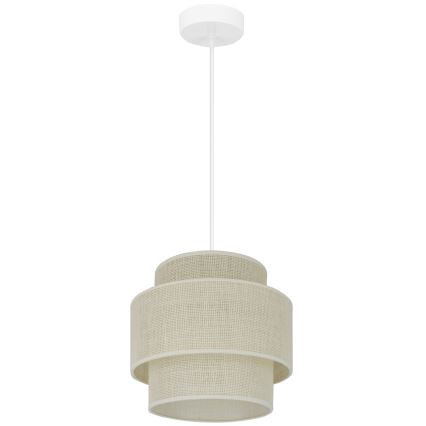 Brilagi - Lustra ar auklu SPACE YUTE 1xE27/15W/230V d. 25 cm krēmkrāsa/balta