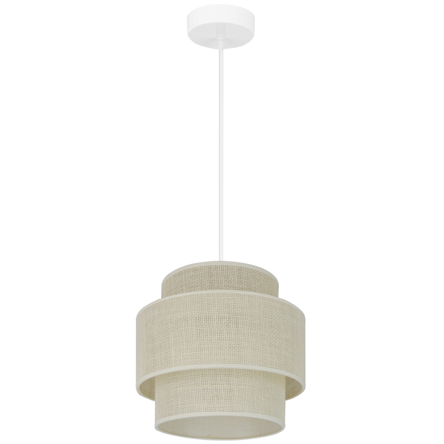Brilagi - Lustra ar auklu SPACE YUTE 1xE27/15W/230V d. 25 cm krēmkrāsa/balta