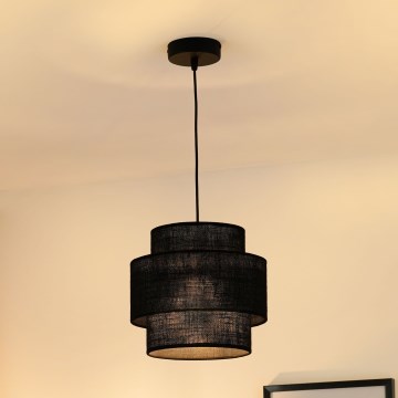 Brilagi - Lustra ar auklu SPACE YUTE 1xE27/15W/230V d. 25 cm melna