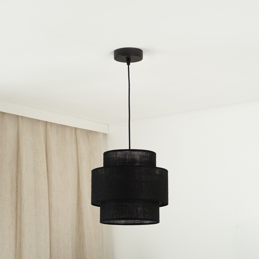 Brilagi - Lustra ar auklu SPACE YUTE 1xE27/15W/230V d. 25 cm melna