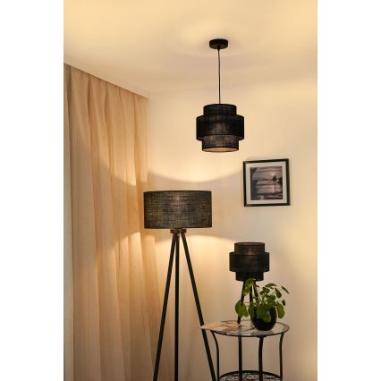 Brilagi - Lustra ar auklu SPACE YUTE 1xE27/15W/230V d. 25 cm melna
