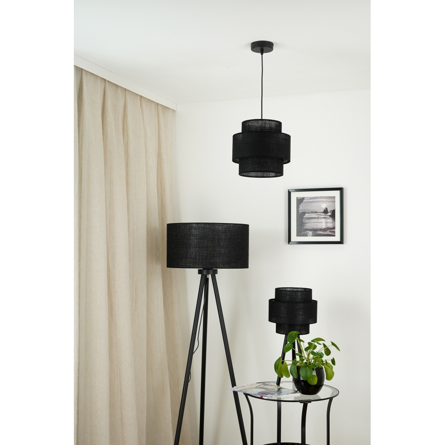 Brilagi - Lustra ar auklu SPACE YUTE 1xE27/15W/230V d. 25 cm melna