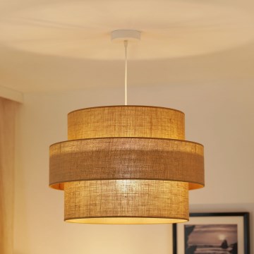 Brilagi - Lustra ar auklu SPACE YUTE 1xE27/15W/230V d. 50 cm bēša/balta