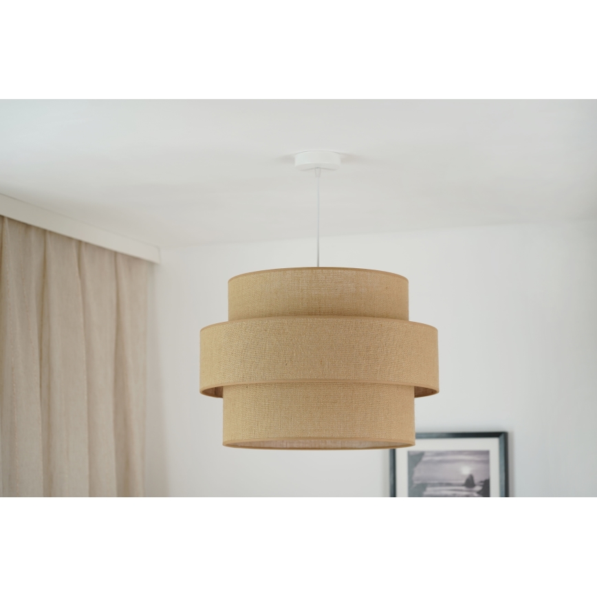 Brilagi - Lustra ar auklu SPACE YUTE 1xE27/15W/230V d. 50 cm bēša/balta