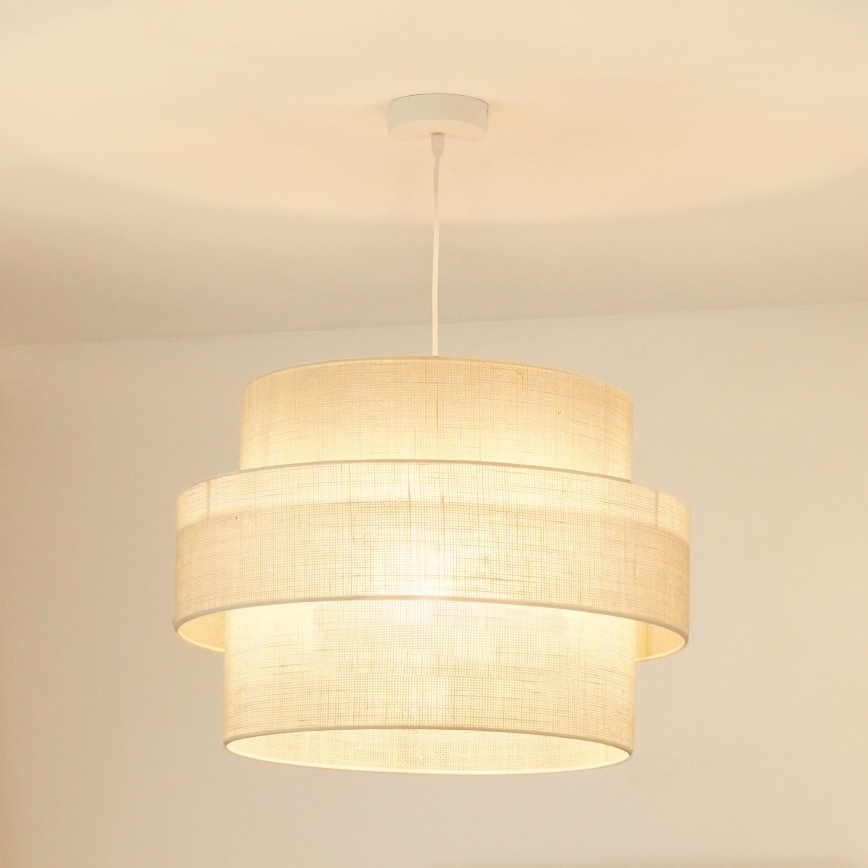 Brilagi - Lustra ar auklu SPACE YUTE 1xE27/15W/230V d. 50 cm krēmkrāsa/balta