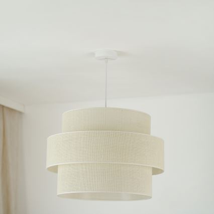 Brilagi - Lustra ar auklu SPACE YUTE 1xE27/15W/230V d. 50 cm krēmkrāsa/balta
