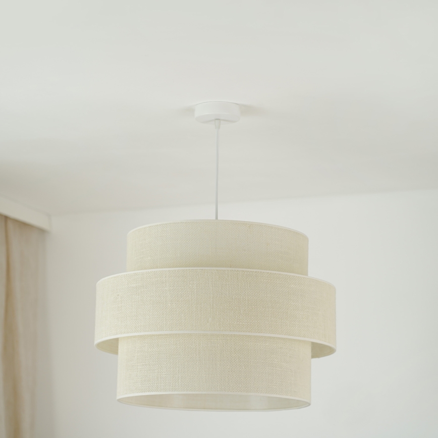 Brilagi - Lustra ar auklu SPACE YUTE 1xE27/15W/230V d. 50 cm krēmkrāsa/balta