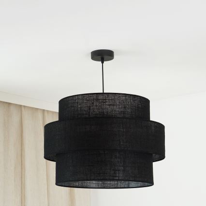 Brilagi - Lustra ar auklu SPACE YUTE 1xE27/15W/230V d. 50 cm melna