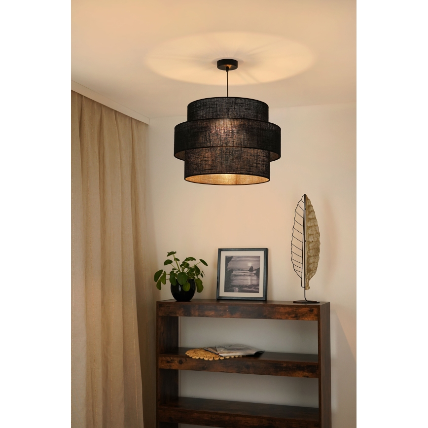 Brilagi - Lustra ar auklu SPACE YUTE 1xE27/15W/230V d. 50 cm melna