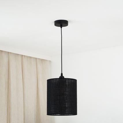 Brilagi - Lustra ar auklu TUBES 1xE27/15W/230V d. 20 cm melna