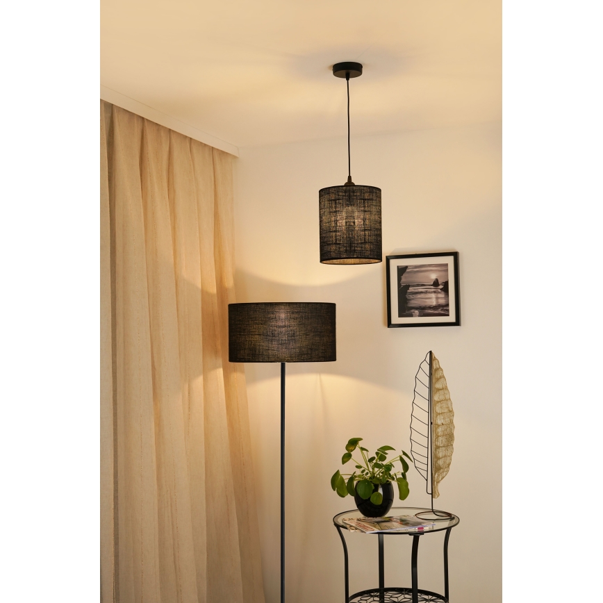 Brilagi - Lustra ar auklu TUBES 1xE27/15W/230V d. 20 cm melna