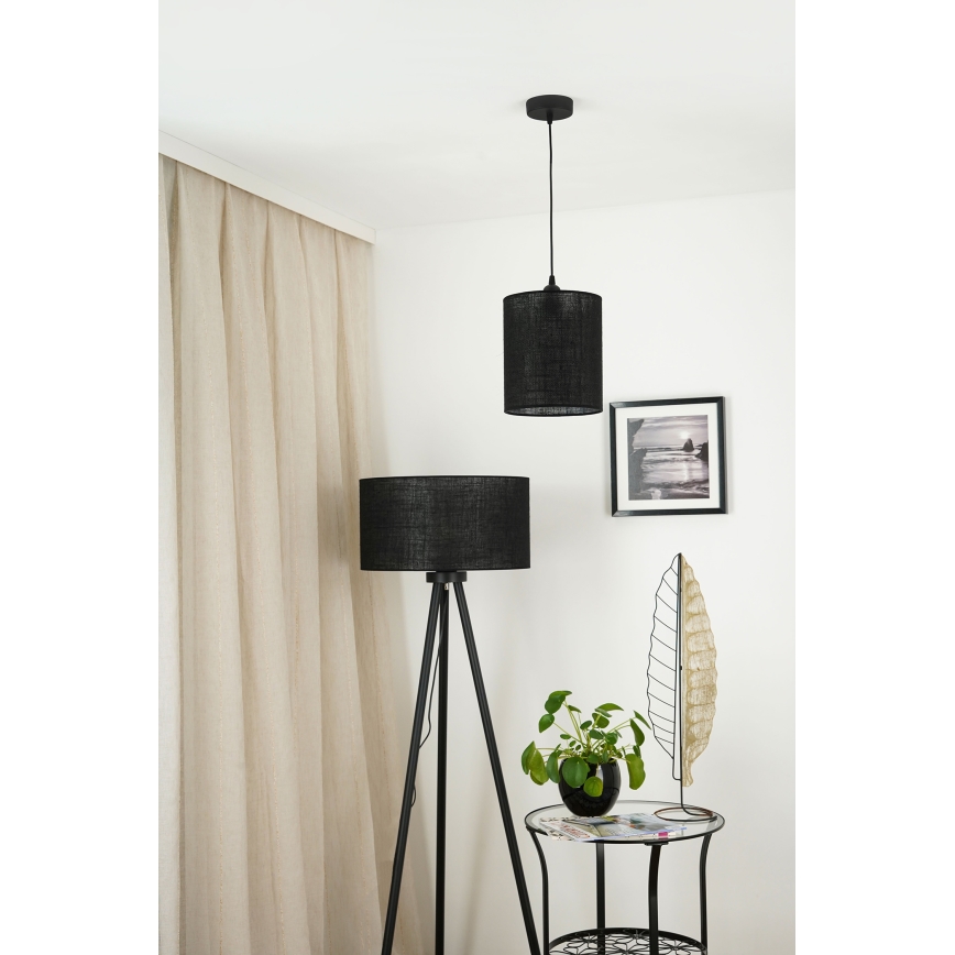 Brilagi - Lustra ar auklu TUBES 1xE27/15W/230V d. 20 cm melna