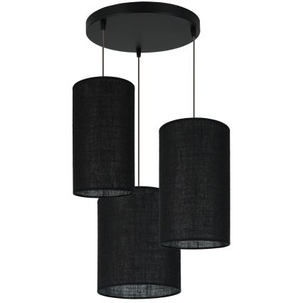 Brilagi - Lustra ar auklu TUBES 3xE27/15W/230V melna