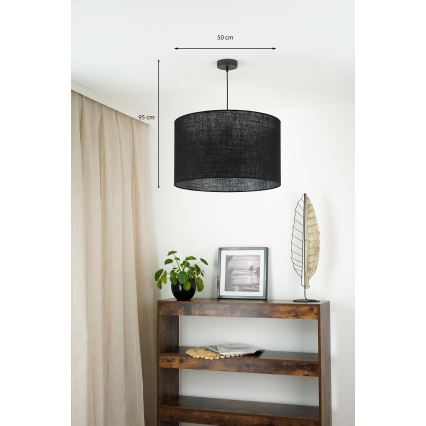 Brilagi - Lustra ar auklu TUBES ROLLER 1xE27/15W/230V d. 50 cm melna