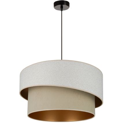 Brilagi - Lustra ar auklu VEGAS SHINE 1xE27/15W/230V d. 50 cm krēmkrāsa/bēša