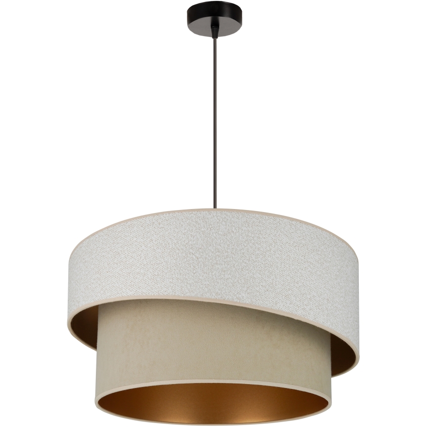 Brilagi - Lustra ar auklu VEGAS SHINE 1xE27/15W/230V d. 50 cm krēmkrāsa/bēša
