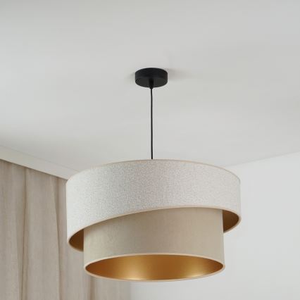 Brilagi - Lustra ar auklu VEGAS SHINE 1xE27/15W/230V d. 50 cm krēmkrāsa/bēša