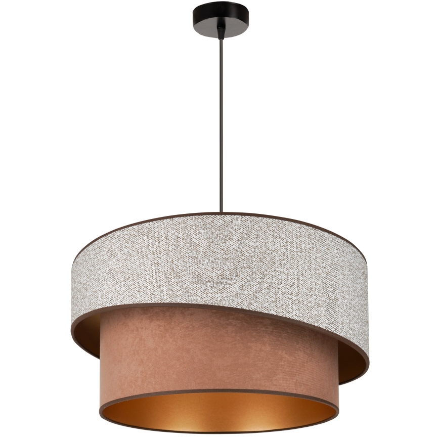 Brilagi - Lustra ar auklu VEGAS SHINE 1xE27/15W/230V d. 50 cm pelēka/brūna