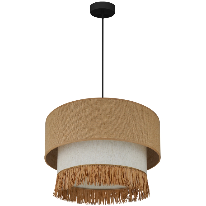 Brilagi - Lustra ar auklu WINNETOU BOHO 1xE27/15W/230V d. 45 cm brūna/krēmkrāsa