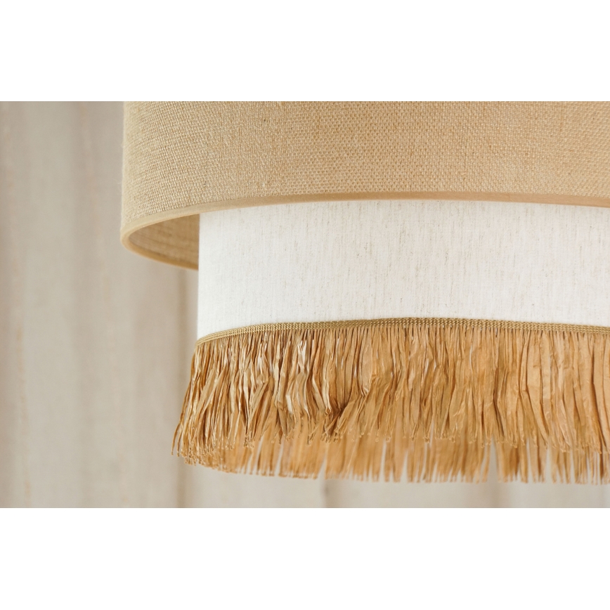 Brilagi - Lustra ar auklu WINNETOU BOHO 1xE27/15W/230V d. 45 cm brūna/krēmkrāsa