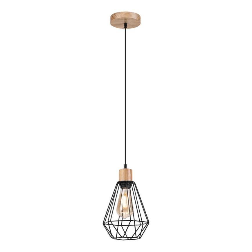 Brilagi - Lustra ar auklu WOODY BASKET 1xE27/60W/230V ozols