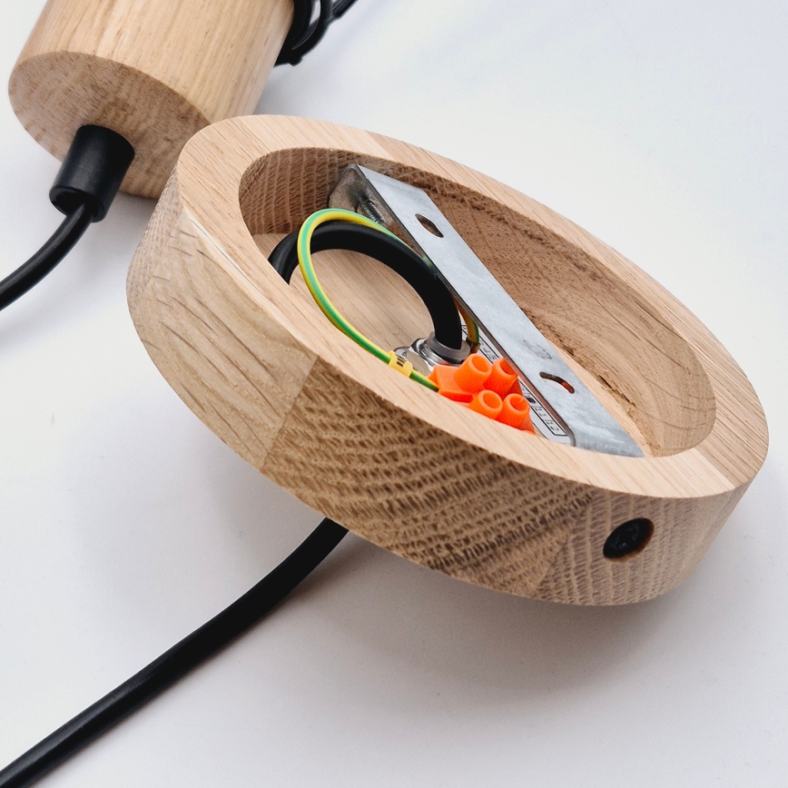 Brilagi - Lustra ar auklu WOODY BASKET 1xE27/60W/230V ozols