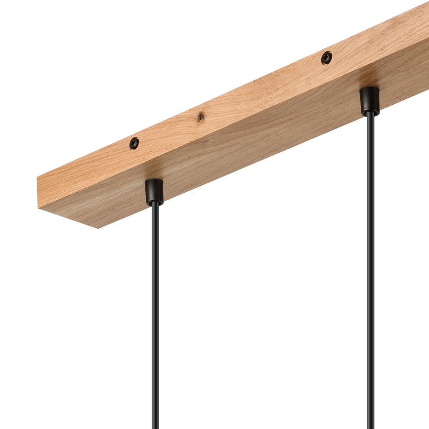 Brilagi - Lustra ar auklu WOODY BASKET 2xE27/60W/230V ozols