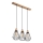 Brilagi - Lustra ar auklu WOODY BASKET 3xE27/60W/230V ozols
