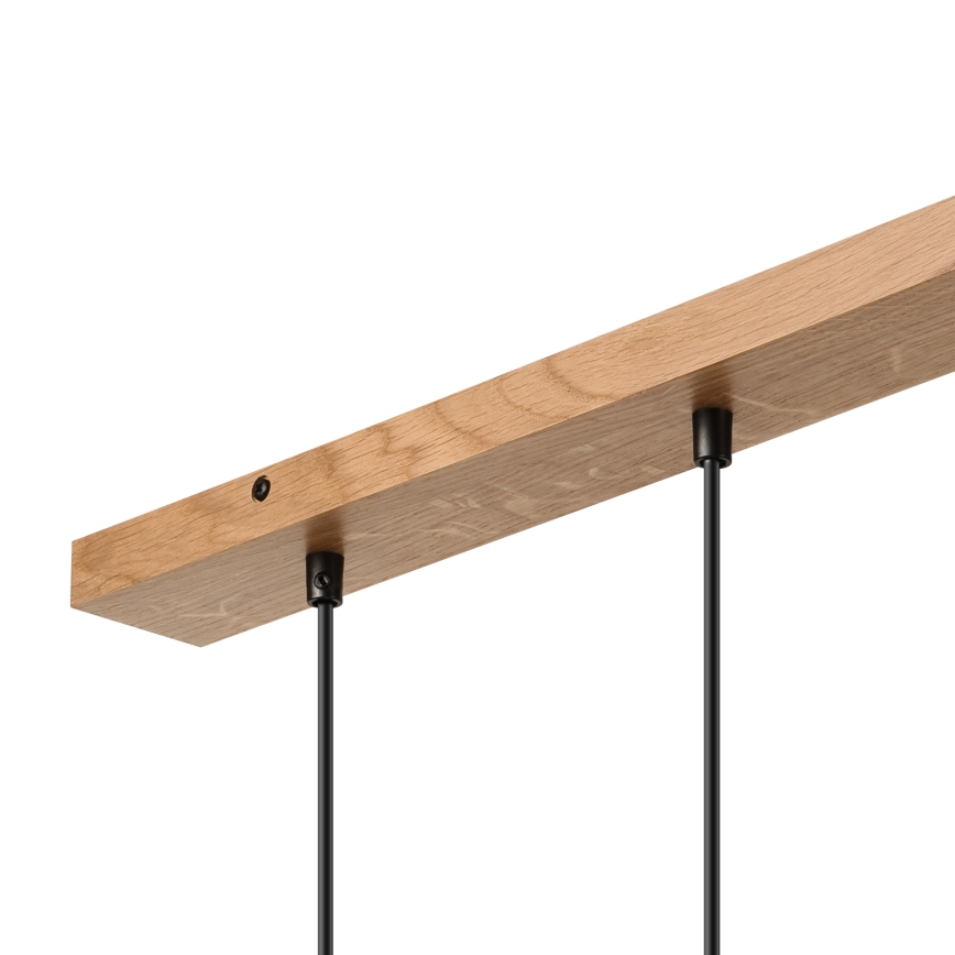 Brilagi - Lustra ar auklu WOODY BASKET 3xE27/60W/230V ozols