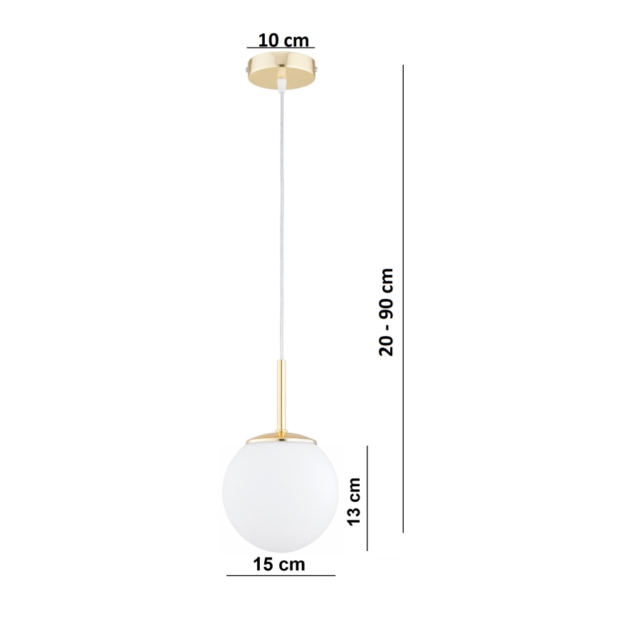 BRILAGI - Lustra ar kabeli MILO 1xE27/60W/230V zelta