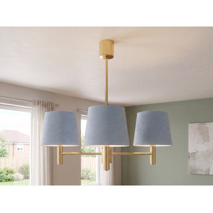 BRILAGI - lustra ar kātu MONTE 3xE27/60W/230V zila/zelta