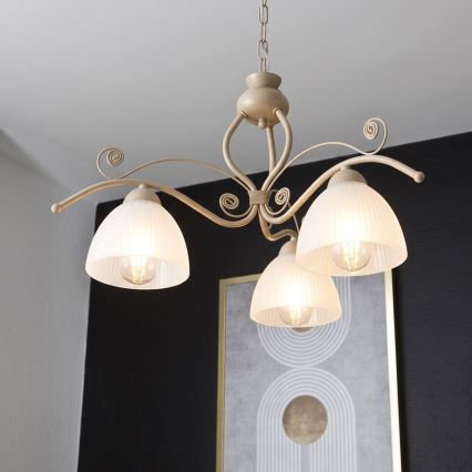 Brilagi - Lustra ar ķēdi ANTICO MODERN 3xE27/60W/230V bēša