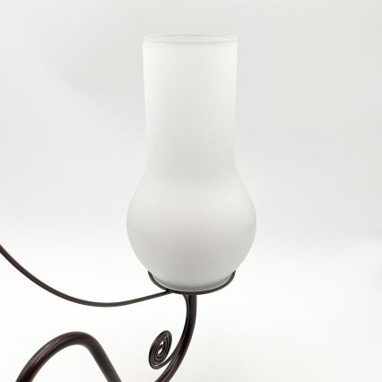 Brilagi - Lustra ar ķēdi COTTAGE 3xE14/40W/230V brūna/balta