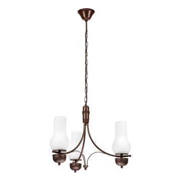 Brilagi - Lustra ar ķēdi COTTAGE 3xE14/40W/230V ozols/balta