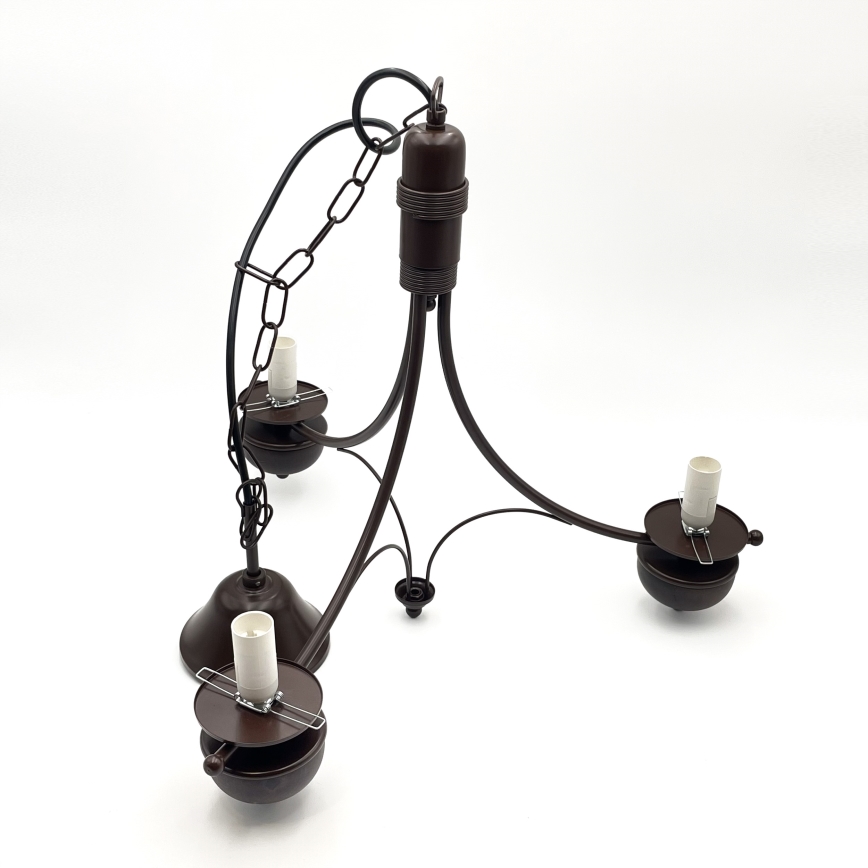 Brilagi - Lustra ar ķēdi COTTAGE 3xE14/40W/230V ozols/balta