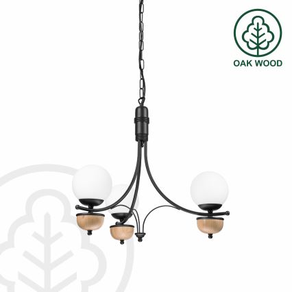 Brilagi - Lustra ar ķēdi COTTAGE 3xG9/40W/230V dižskābardis/balta