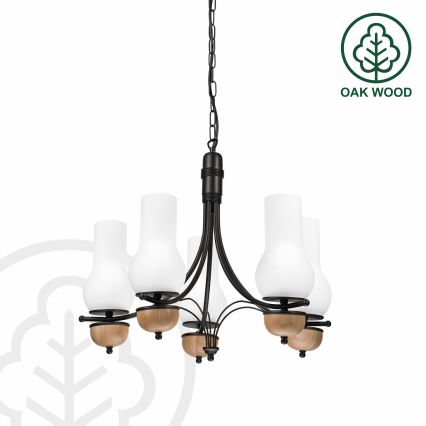 Brilagi - Lustra ar ķēdi COTTAGE 5xE14/40W/230V dižskābardis/balta