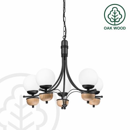 Brilagi - Lustra ar ķēdi COTTAGE 5xG9/40W/230V dižskābardis/balta
