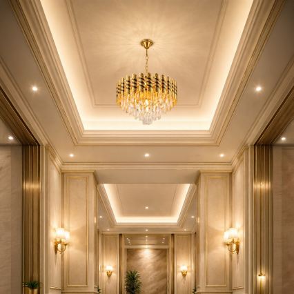 Brilagi - Lustra ar ķēdi CRISTAL 5xE14/40W/230V Ø 38 cm