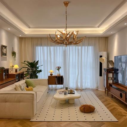 Brilagi - Lustra ar ķēdi DEER 6xE14/10W/230V Ø 70 cm ragi