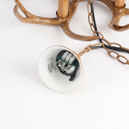 Brilagi - Lustra ar ķēdi DEER 6xE14/10W/230V Ø 70 cm ragi