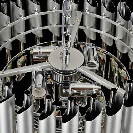 Brilagi - Lustra ar ķēdi ECLIPSE 5xE14/10W/230V Ø 38 cm sudraba