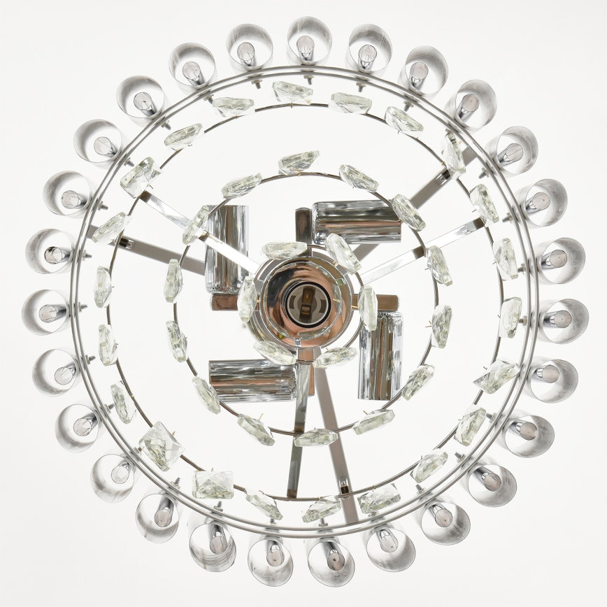 Brilagi - Lustra ar ķēdi ECLIPSE 5xE14/10W/230V Ø 38 cm sudraba