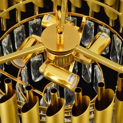 Brilagi - Lustra ar ķēdi ECLIPSE 5xE14/10W/230V Ø 38 cm zelta