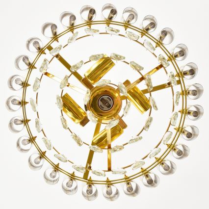 Brilagi - Lustra ar ķēdi ECLIPSE 5xE14/10W/230V Ø 38 cm zelta