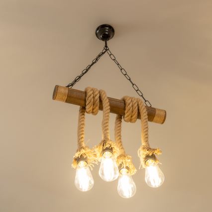 Brilagi - Lustra ar ķēdi KOS 4xE27/60W/230V dižskābardis
