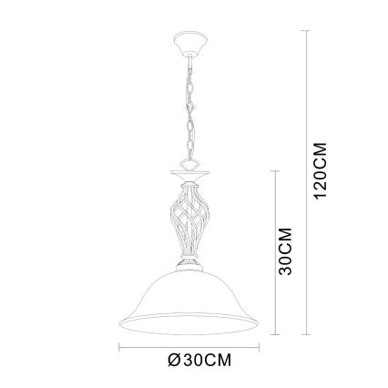 Brilagi - Lustra ar ķēdi NOSTALGIA 1xE27/60W/230V